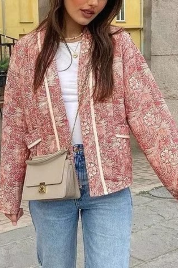 Luvik | Muoti Monipuolinen Painettu Cardigan Pitkähihaista Puuvillatakki