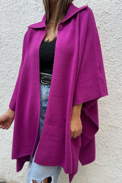 Luvik | Väri rento Cardigan löysä yksinäinen napin tuulitakki