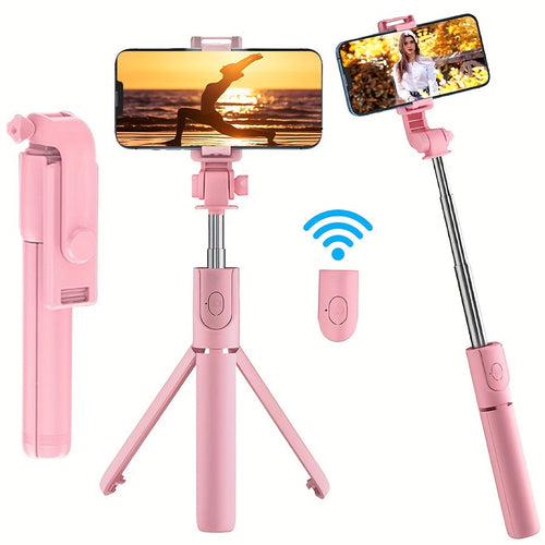 Luvikno | Fleksibel Selfie Stang med Trådløs Fjernkontroll og 360° Rotasjon – Kompakt Selfie Stang for iPhone og Reisende