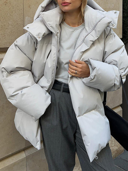 Luvik | Monivärinen Huppu Puffatakki