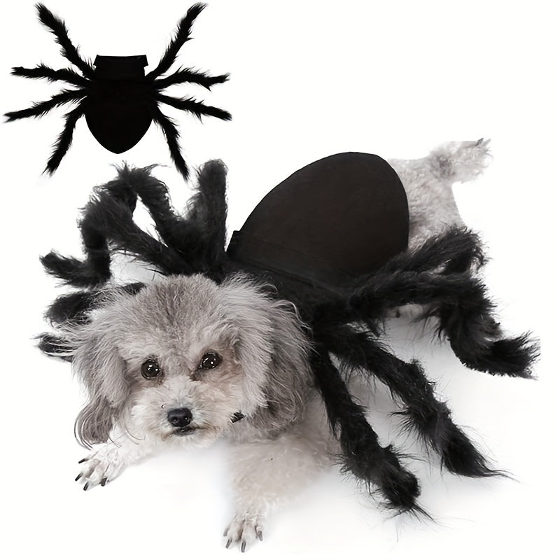 Luvikno | Morsom Pels Hund Halloween Kostyme | Edderkopp Design