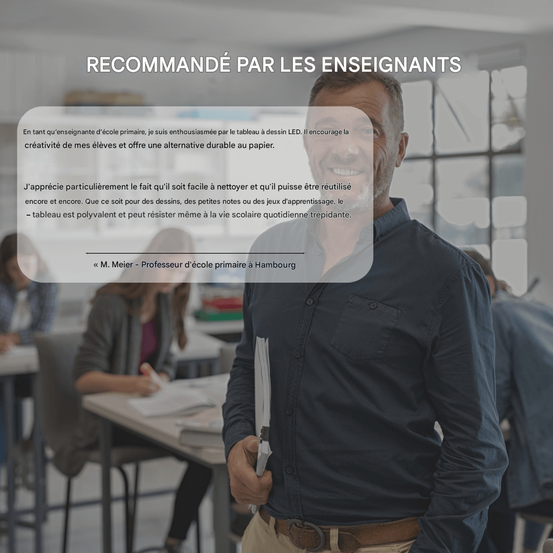 Luvikno | Kiddli LED Tegnebrett – Gjenbrukbart Skrivebrett med Lys Penn