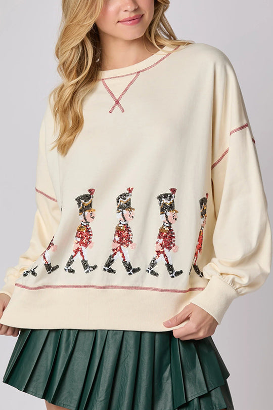 Luvik | JuleSoldat Palmikot Langermet Fritid Sweatshirt