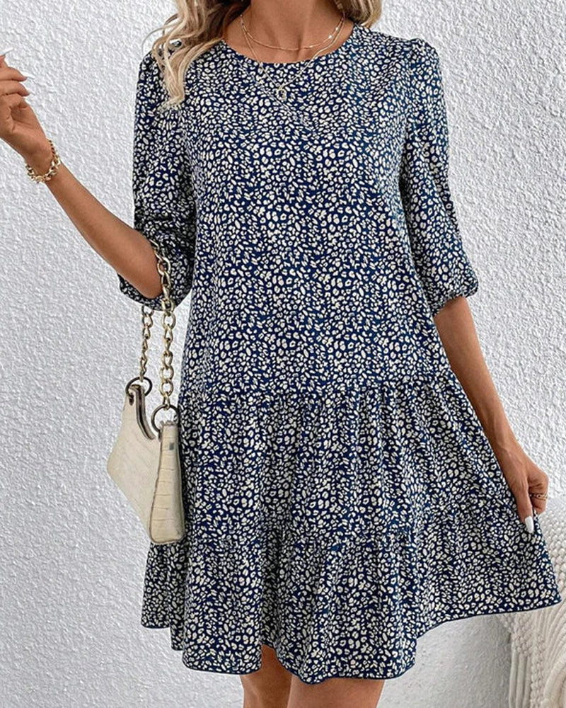 Luvik | Elegant arkipäivän mekko pyöreällä kaula-aukolla
