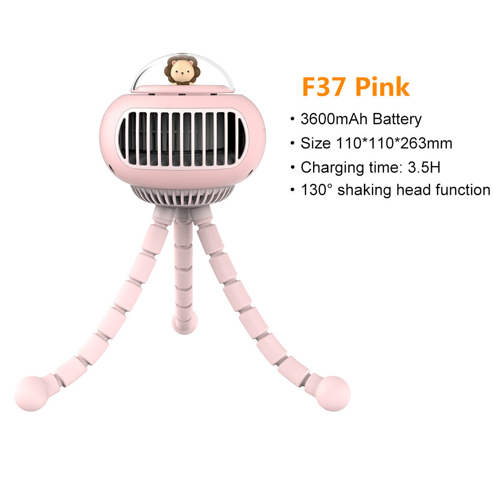 Lovelyst Cartoon Portable Safe Stroller Fan | Luvikno
