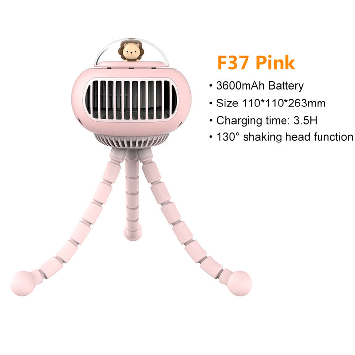 Lovelyst Cartoon Portable Safe Stroller Fan | Luvikno