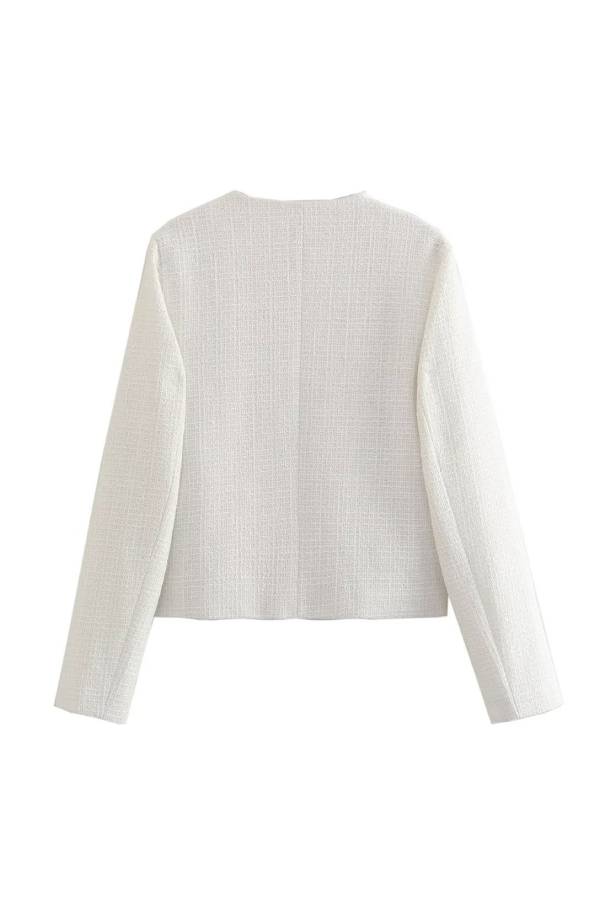 Luvik | Hals Slim Fit Fargeblokk for Damer Knapjakke