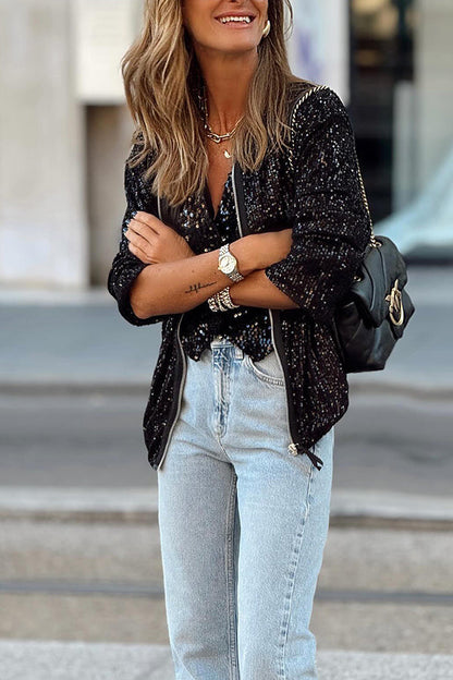 Luvik | Muoti klassinen paljettitakki