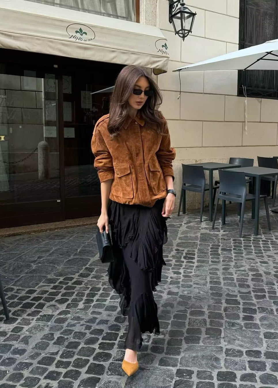 Luvik | Vaikutus Yli­koko­neule takki etutaskuilla – Ruskea