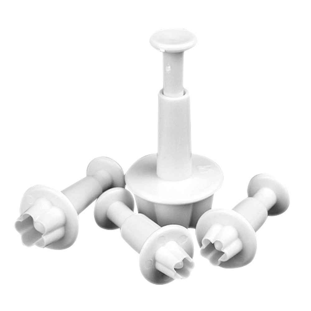 4 stk Plomme Blomst Blomst Fondant Cutter | Luvikno