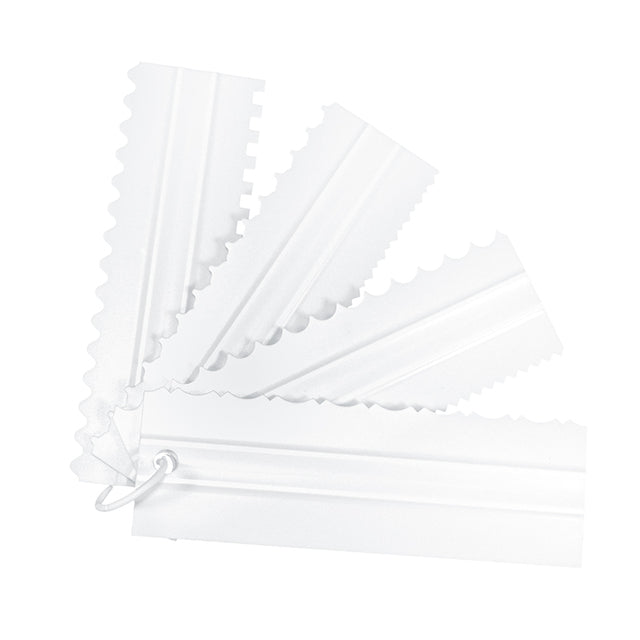 4PCS/Sett Ny Komb Kake Skraper Mønster Krem Skraper DIY Baking Verktøy | Luvikno