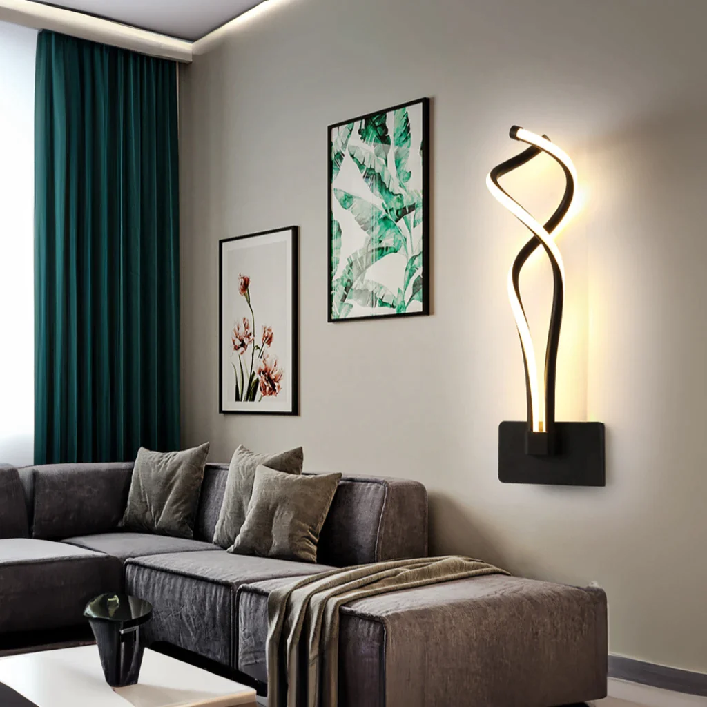 ÉclatHarmonieux – Elegant Vegglampe for en Avslappende Atmosfære Luvikno