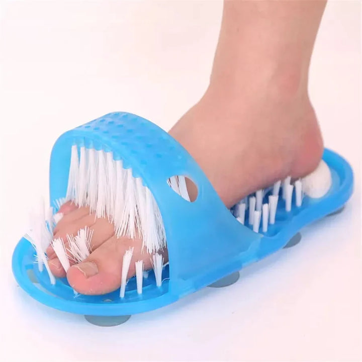 Easy Feet Rengjøringsbørste Eksfolierende Fotmassasje Slipper for Unisex Voksne, 1 Pc (Blå) Luvikno
