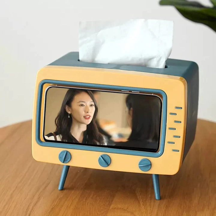 Kreativ Tv Tissue Box Holder Med Telefonholder Luvikno