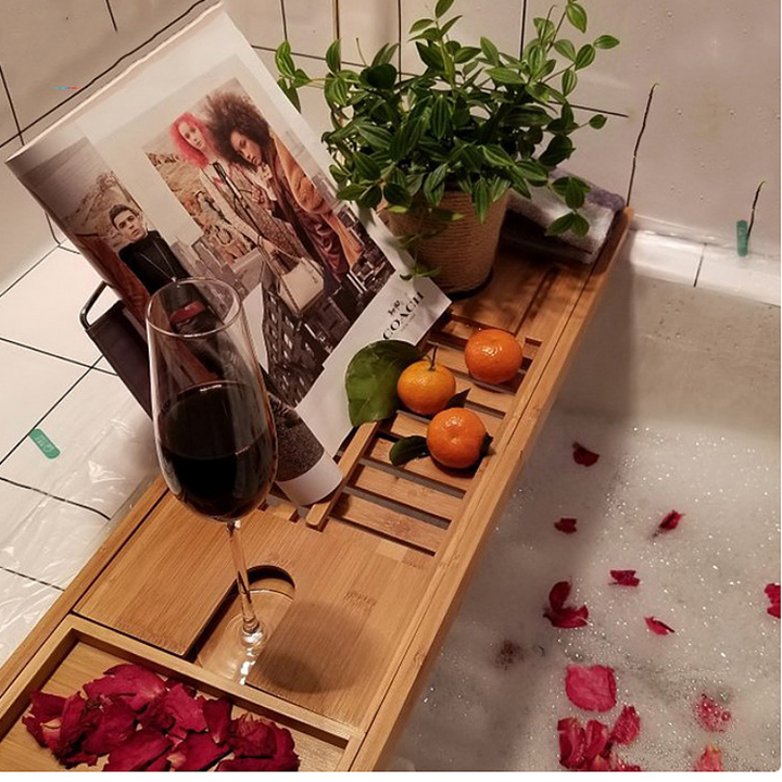 Premium Bamboo Utvidbart Badekarbrett Luvikno