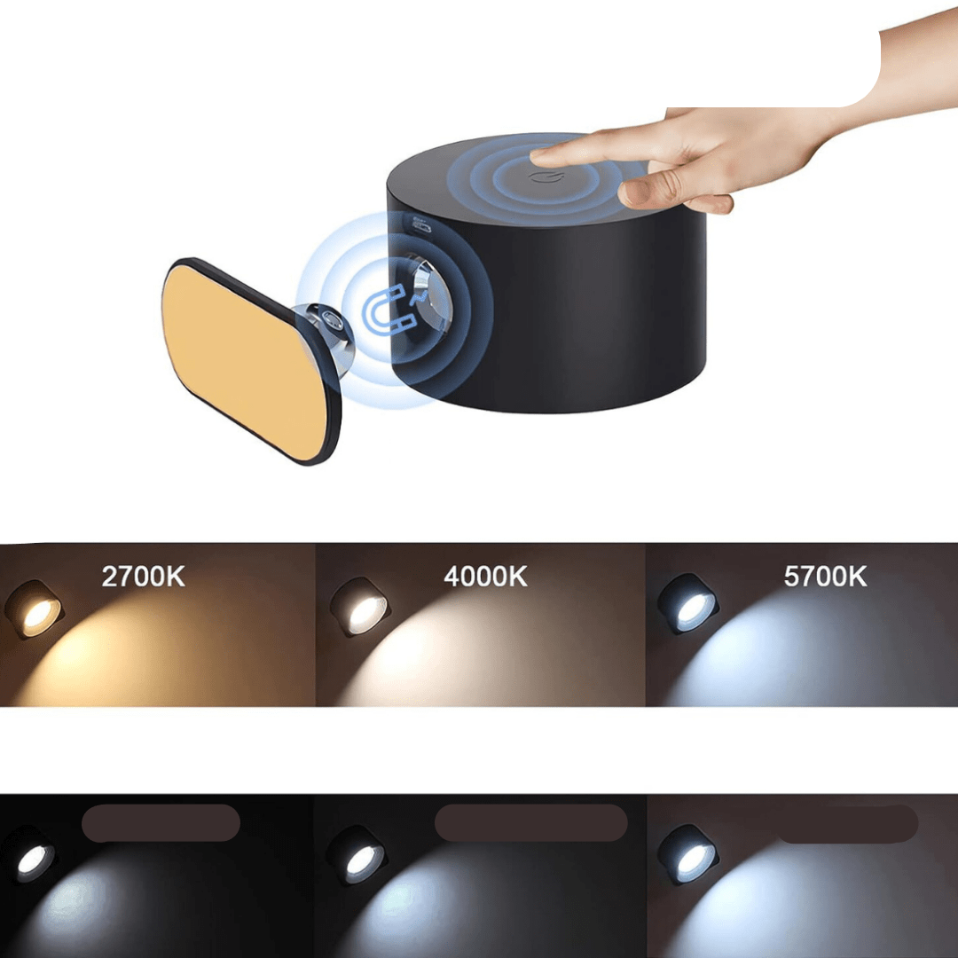 Luvikno | FlexiLamp – Trådløs oppladbar 360° vegglampe