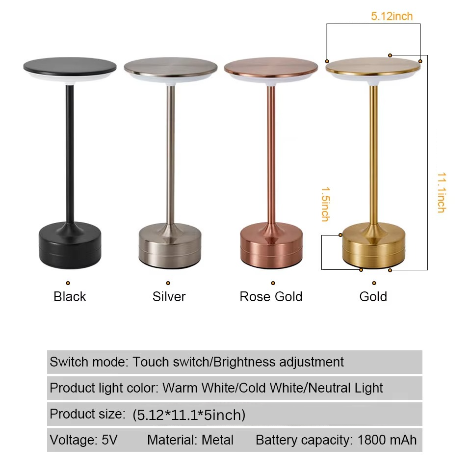 Luvikno | USB-oppladbar LED berøringssensor bordlampe