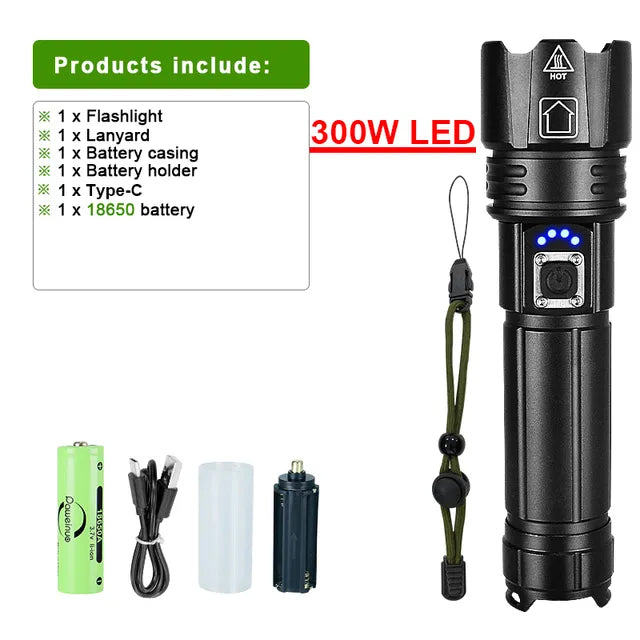 Oppladbar LED-lommelykt for Adventure Luvikno