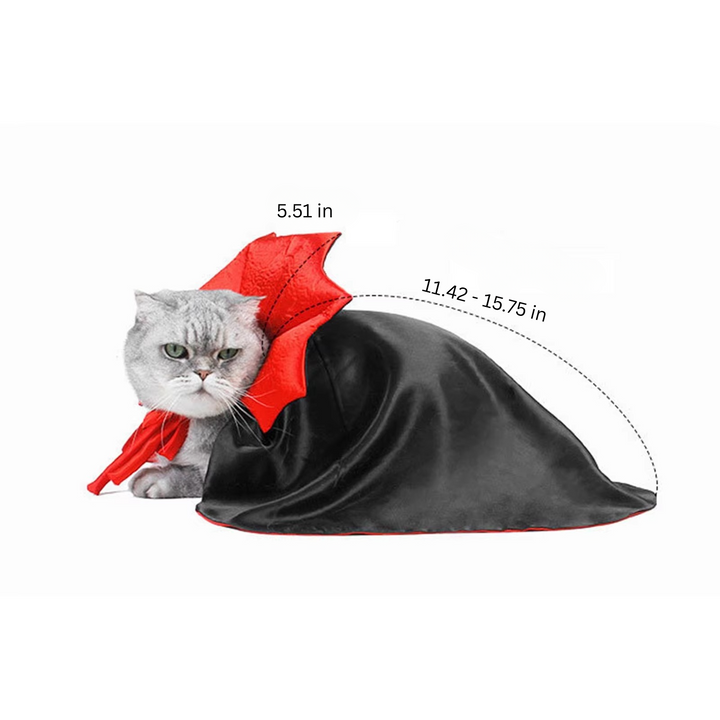 Halloween Cape Kostyme for Katter og Små Hunder – Myk Kappe for Kjæledyr Cosplay og Høytidsfester Luvikno