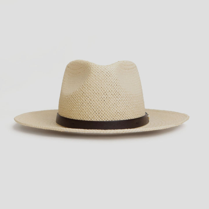 Moderne Minimalistisk Strå Fedora Hatt – Kaffe | Luvikno