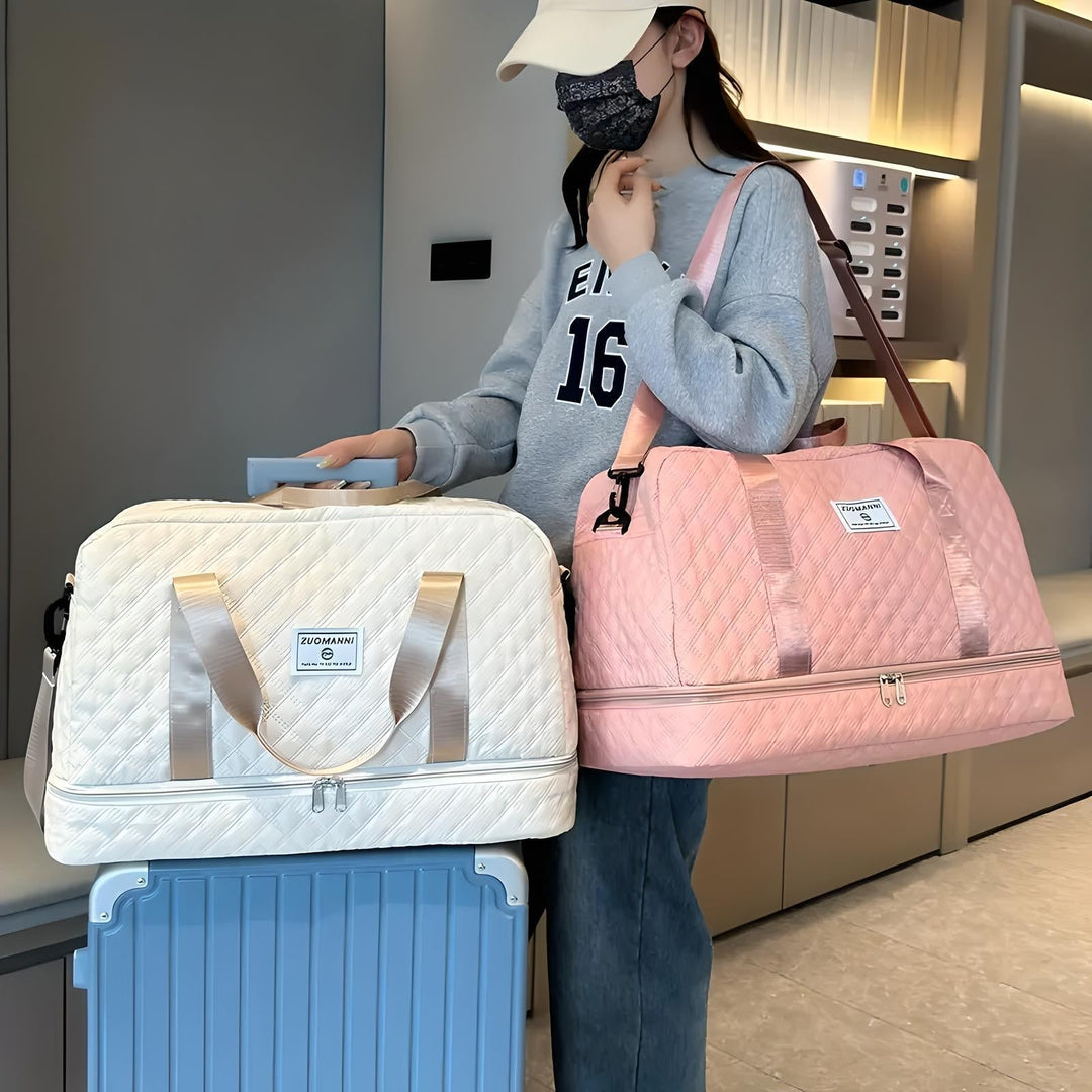 Luvikno | Romslig Weekend Duffel Bag | Vanntett, Multikompartments & Ideal for Korte Turer og Treningsøkter