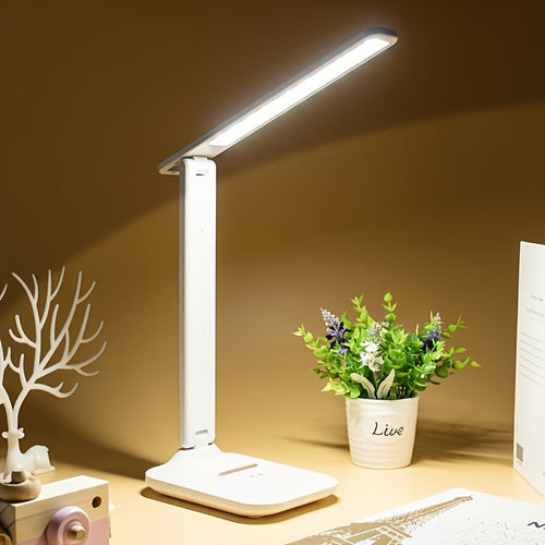LumiDesk – Justerbar LED Skrivebordslampe med Berøring og USB Luvikno