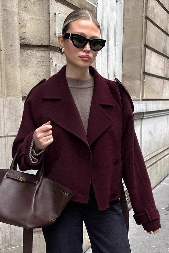 Luvik | Ruskea Villa Kaksoisnapitus Takki