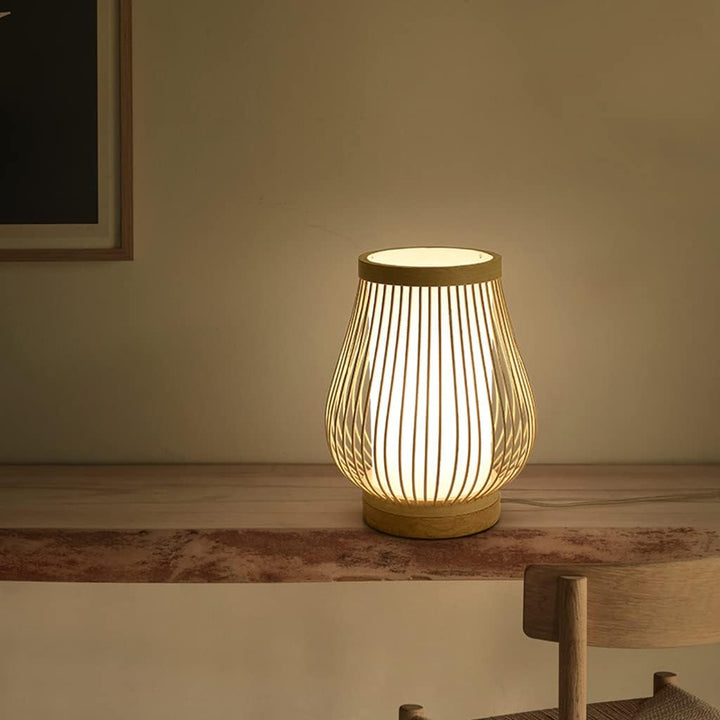 Zen-Inspirert Bambus Bordlampe for Soverom og Stue Luvikno