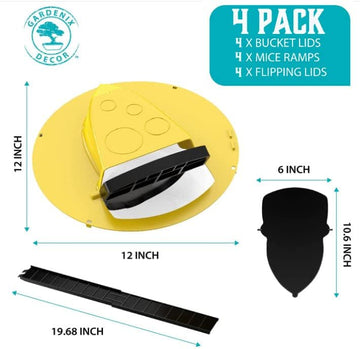 4-Pack Bucket Lokk Mus Falle Luvikno