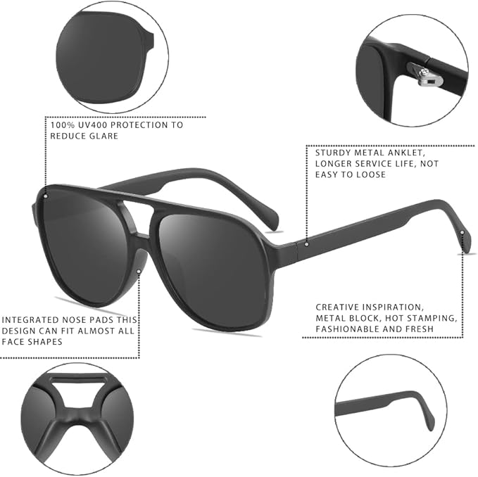 Retro aviator solbriller - Indy | Luvikno