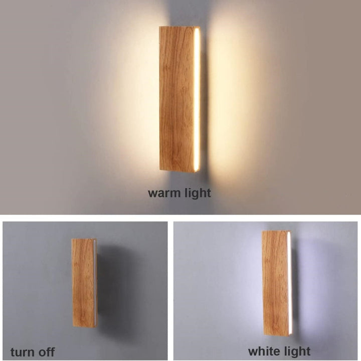 Vegglampe med roterbar tre LED-design Luvikno