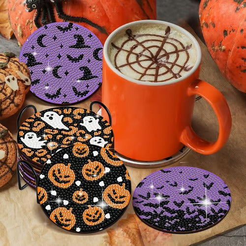 Luvikno | SpukMeister Coaster Set — La Halloween-festen din bli fortryllet med magisk fascinasjon og gjester som er begeistret!