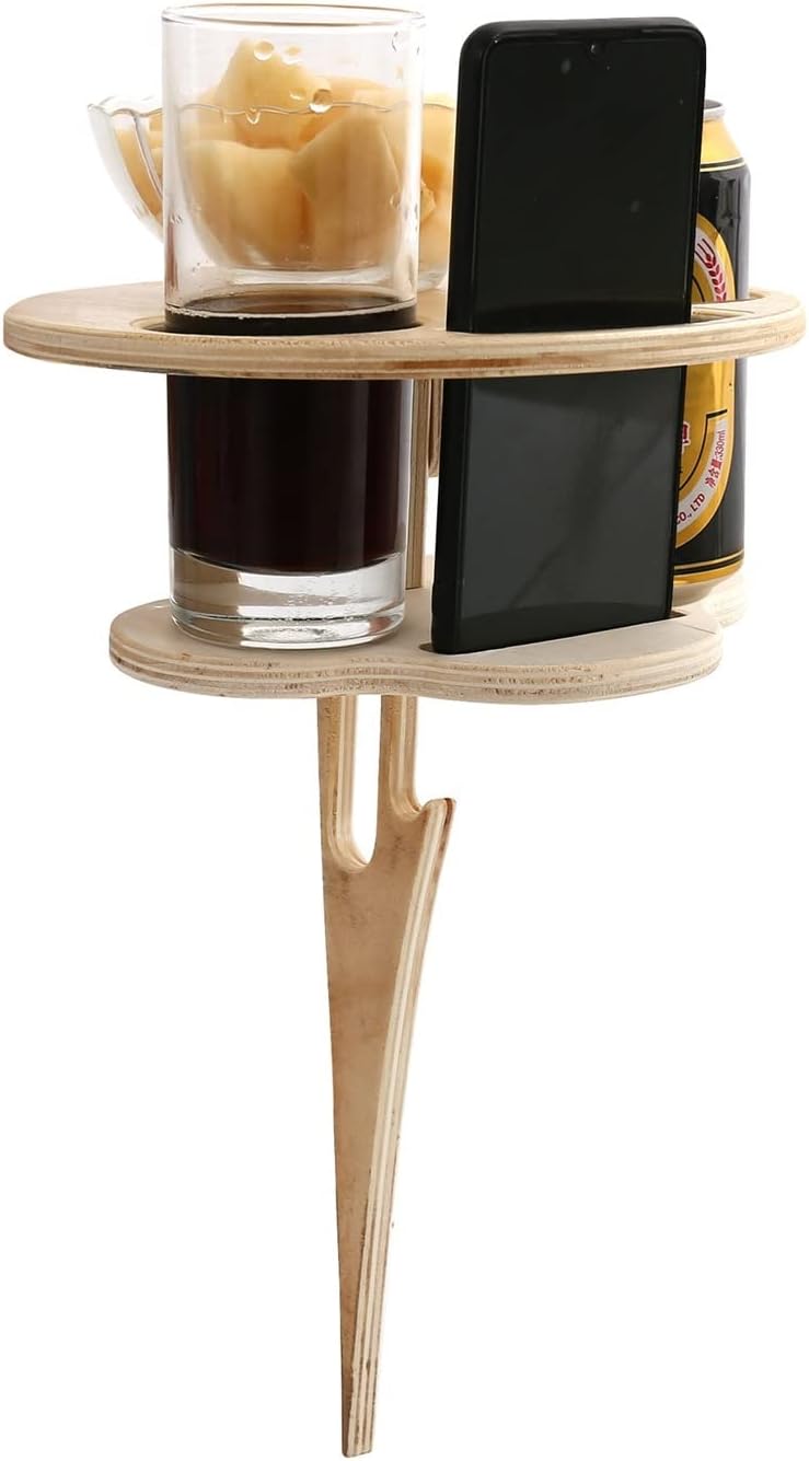 WineGlow Bord - Dobbel Bærbar Vin Bord Luvikno