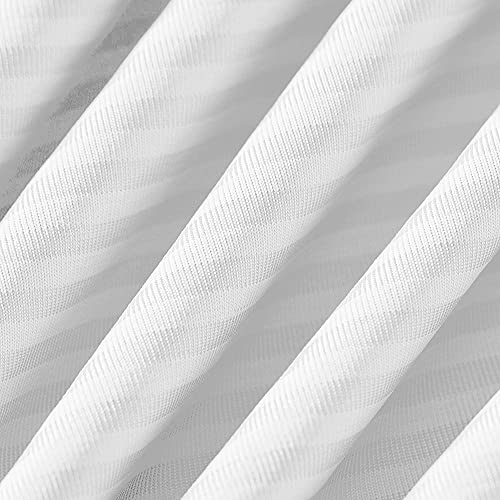 2-Pack Kjøling Putetrekk – Premium Silke Hvit Striper, Teknologi, Q-Max 0.3 | Luvikno