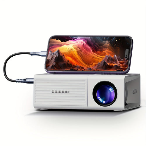 Luvikno | LumoBeam Ultra-Lys Mini Projektor (3000 Lumen) – Kompakt HD Hjem & Utendørs Kino
