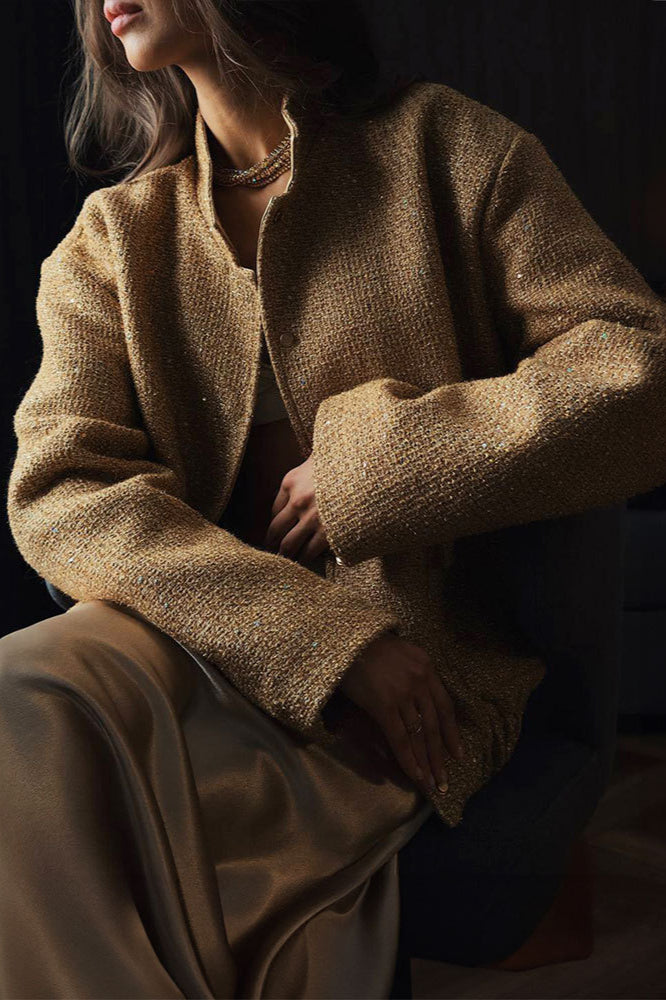 Luvik | Stand-up collar pocket jacket