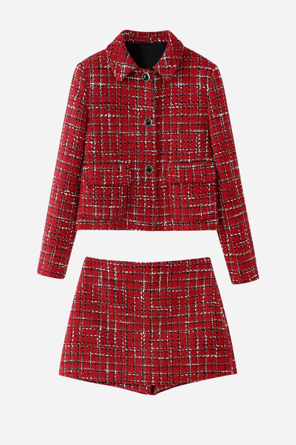 Luvik | Teksturoidut takki Tweed-setti