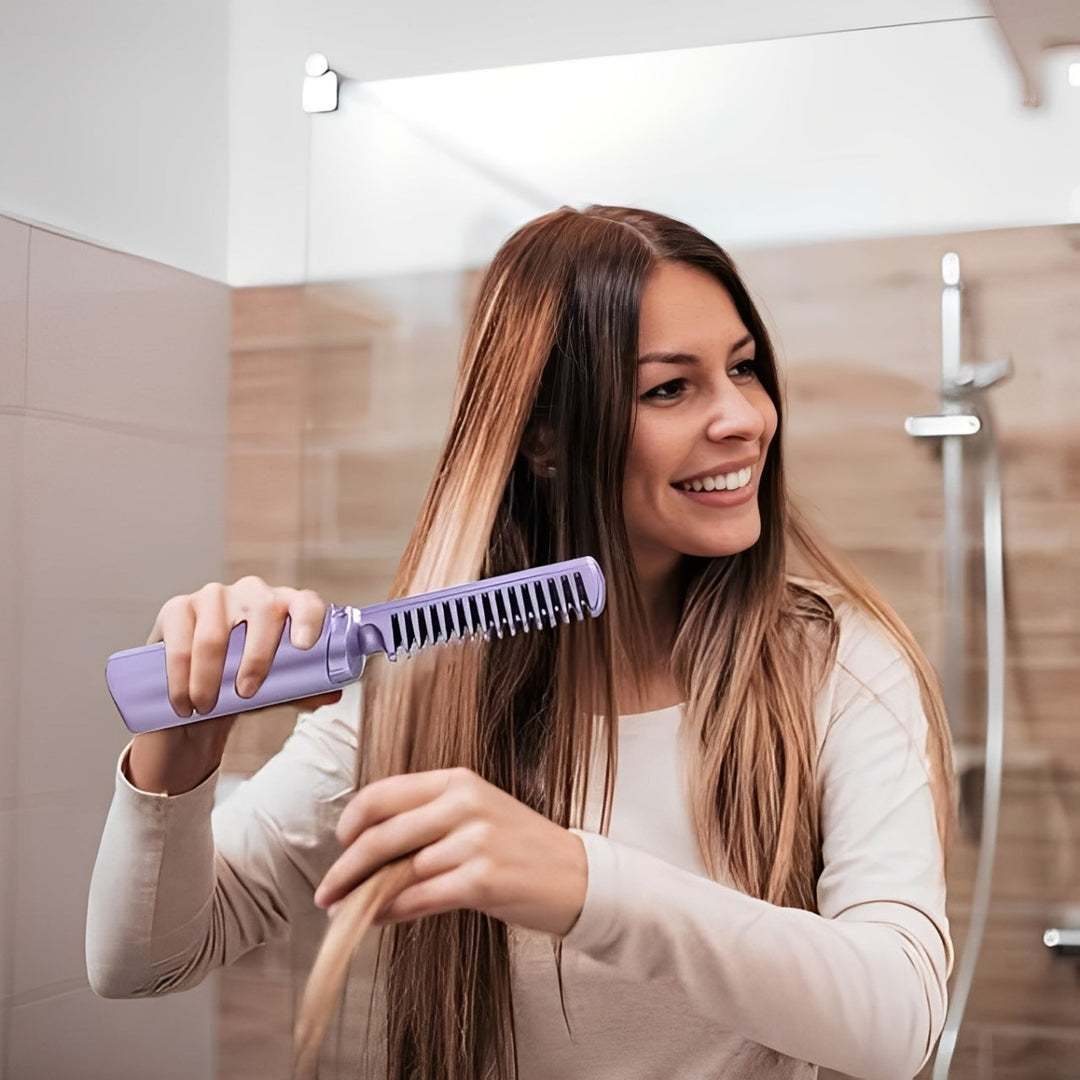 Luvikno | Glatzza Mini-Glattbørste — Silky smooth drømmehår på 60 sekunder som fanger alles blikk!
