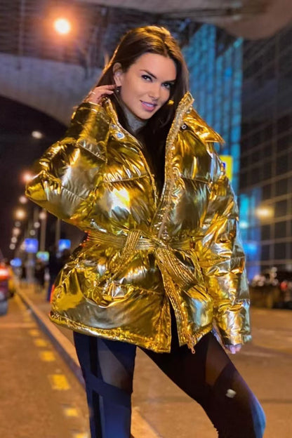 Luvik | Huoodattu Vöistä Puffer-takki