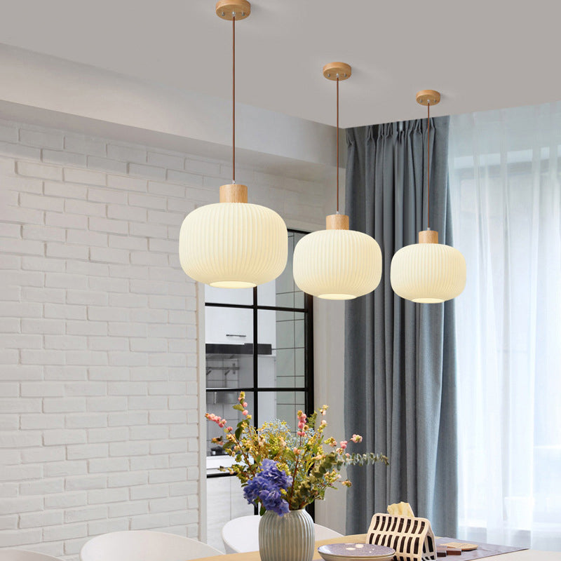 Luvikno | VintageLight - Stilig tre- og glasspendellampe