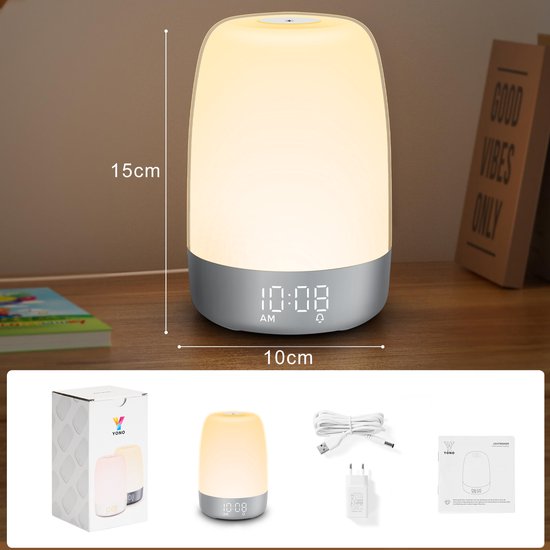 LightStart Vekke-Lampe – Soloppgang Simulering og Dimmbar Nattlampe | Luvikno