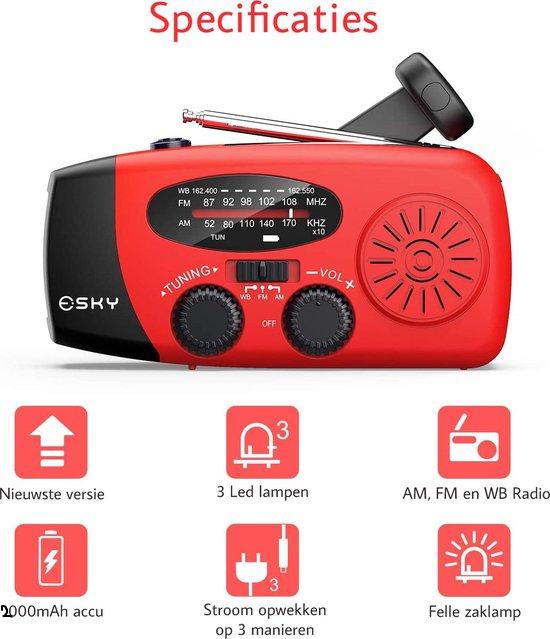 RescueReady - Kompakt Nødradio med USB-lading Luvikno
