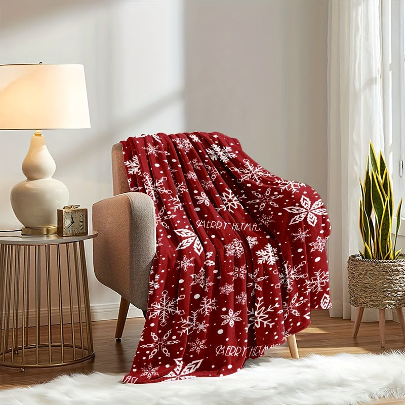 FestiveSnuggle - Luksus Jule Fleece Teppe for Høytiden Luvikno