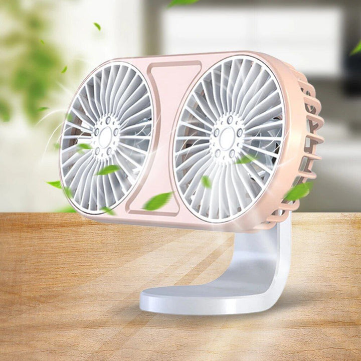 360° Roterende Dual-Head USB Bilvifte med Ambient Belysning | Luvikno