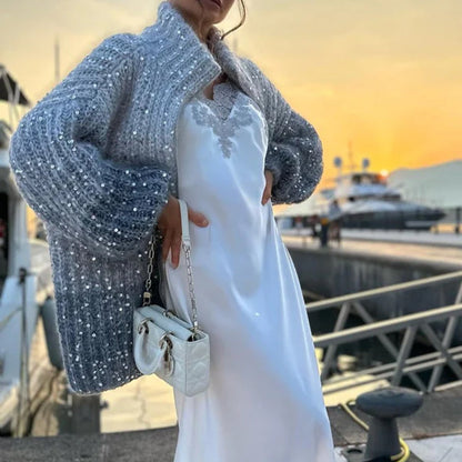 Luvik | Jerseyliivi pilettien kanssa - Kiiltävä eleganssi & Kevyt kangas - Yksivärinen neuletakki arkeen & erityisiin tilaisuuksiin