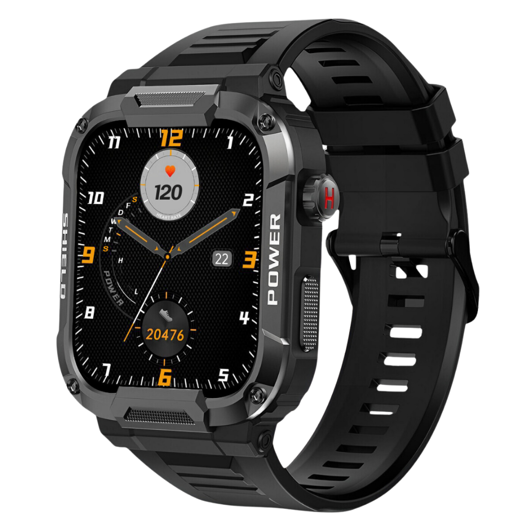 Smartwatch Robust Utendørs Trening Tracker Svart Luvikno