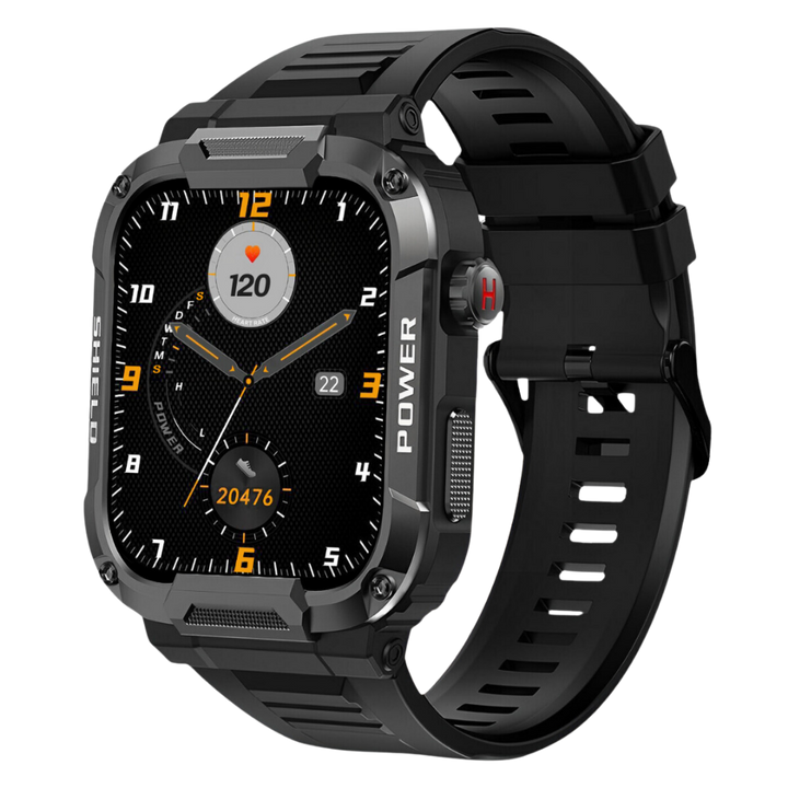 Smartwatch Robust Utendørs Trening Tracker Svart Luvikno