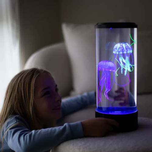 Luvikno | LED Manet Lava Lampe & Akvarium for Barn & Voksne - Birthday Gaver for Barn, Perfekt Gave for Akvarielskere