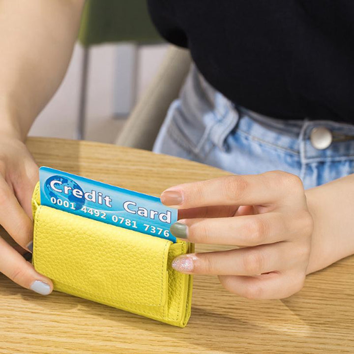 Luvikno | Håndlaget RFID-lommebok laget av mykt skinn