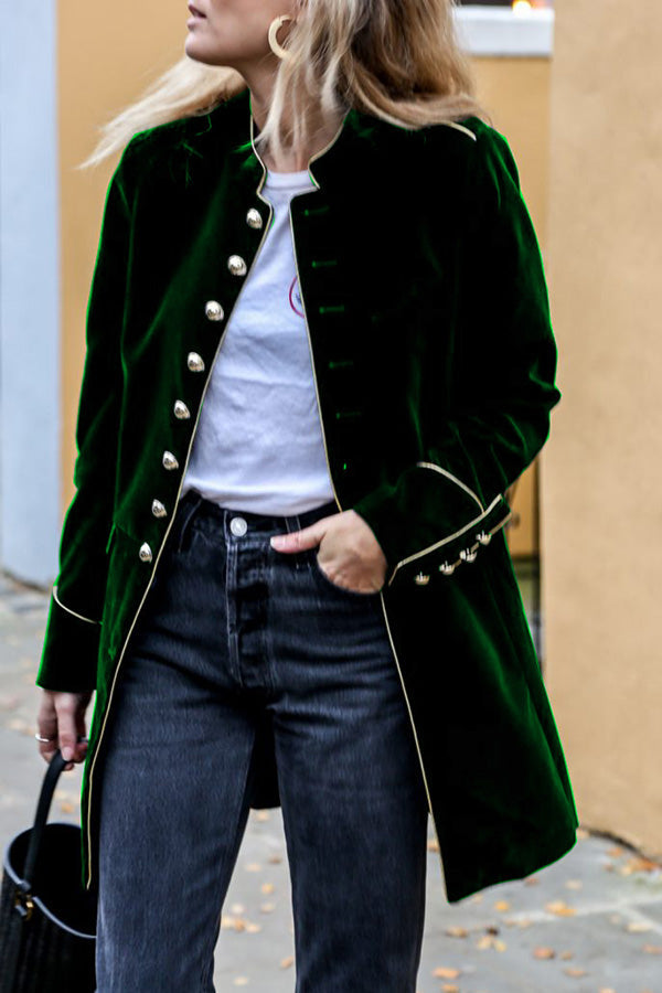 Luvik | Militærstil dobbel fløyelsjakke